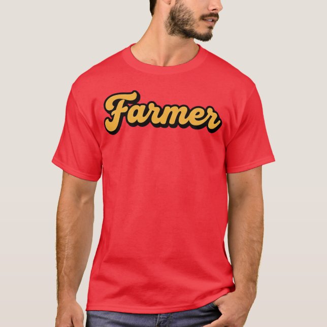 Camiseta Calcomanía de agricultor retro (Anverso)