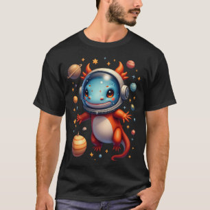 Camiseta Calcomanía de Ajolote Espacial - Aventura Cósmica