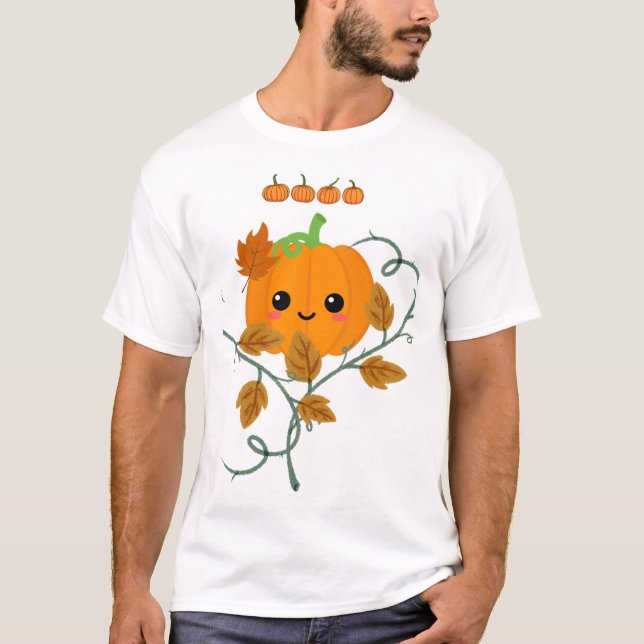 Camiseta Calcomanía de calabaza y vides (Anverso)