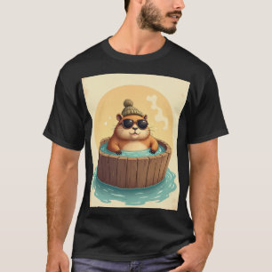 Camiseta Calcomanía de capibara en bañera de hidromasaje vi