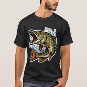 Camiseta Calcomanía de lucio del norte saltando