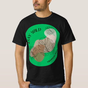 Camiseta Calcomanía de Monstera Alma Tropical Salvaje