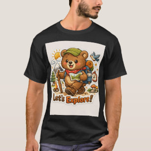 Camiseta Calcomanía de Oso de Aventura