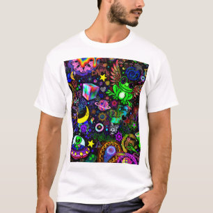 Camiseta Calcomanía de rana con alas de hada Rana de neón