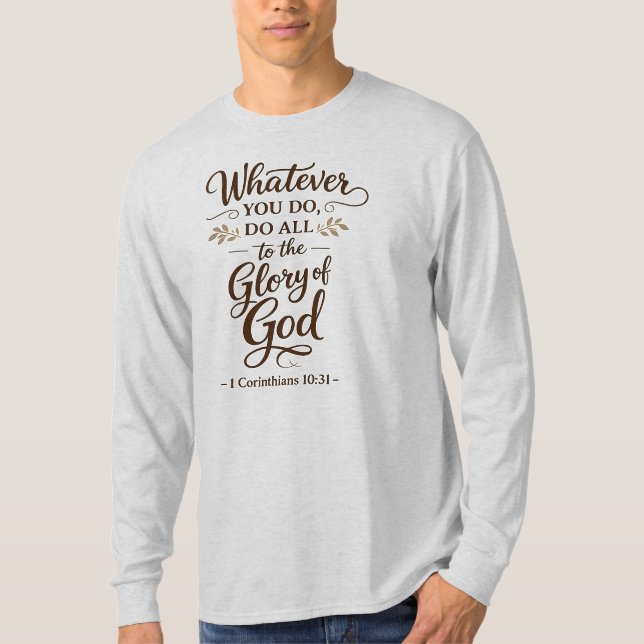 Camiseta Calcomanías de Escrituras para la Gloria de Dios (Anverso)