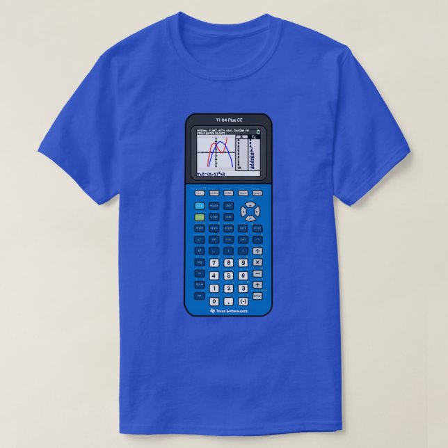 Camiseta Calculadora Blueberry TI 84  (Diseño del anverso)