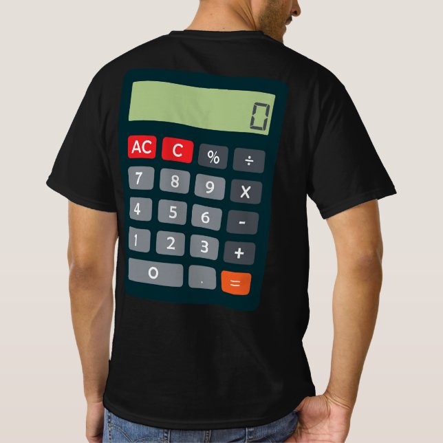 Camiseta Calculadora de matemáticas de conjuntos de disfrac (Reverso)