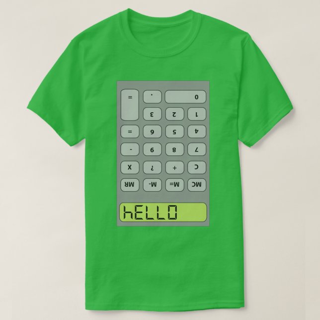 Camiseta Calculadora de saludo (Diseño del anverso)