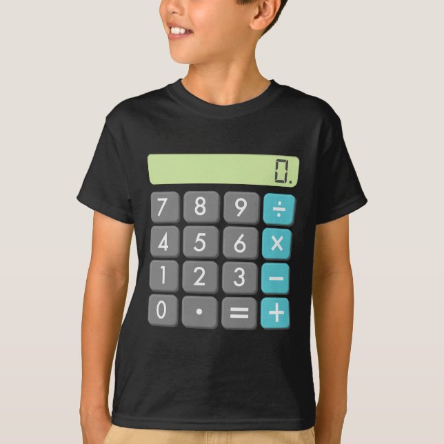 Camiseta Calculadora Halloween Disstume matemática geek Gua (Anverso)