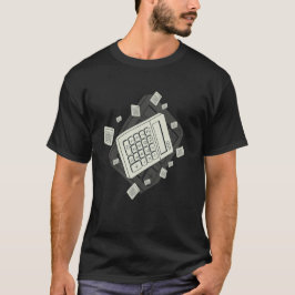 Camiseta Calculadora minimalista y ilustración de patrón ma