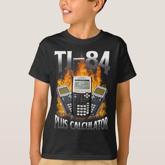 Camiseta Calculadora Ti-84 Plus Profesor de Matemáticas Div (Anverso)
