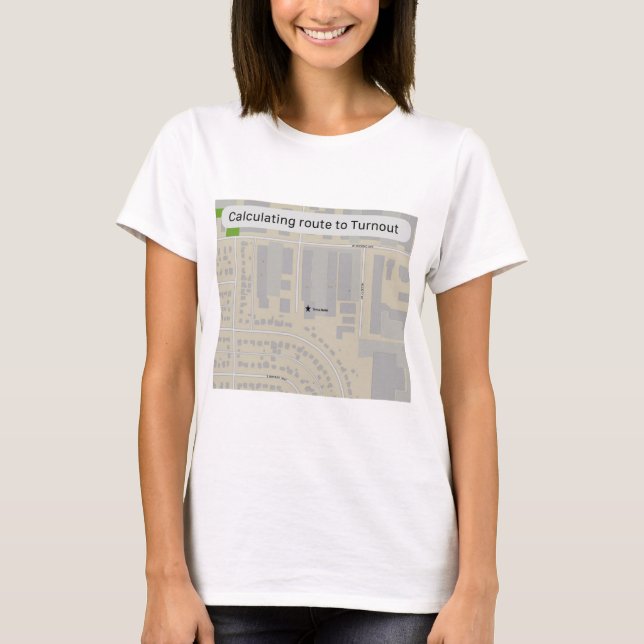 Camiseta Calcular la ruta a la participación (Anverso)