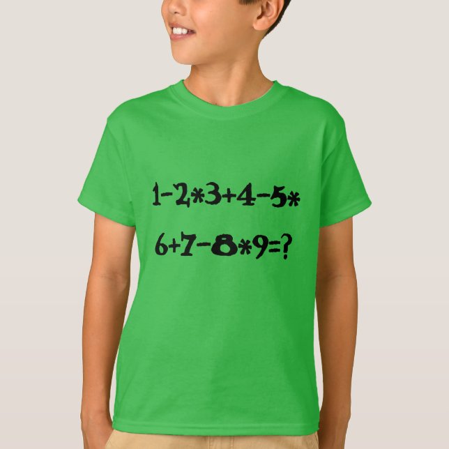 Camiseta Cálculo de matemáticas verdes (Anverso)