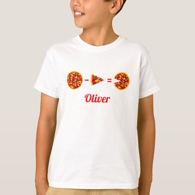 Camiseta Cálculo de pizza divertida personalizado (Anverso)