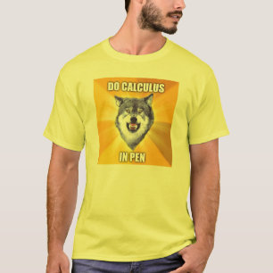 Camiseta Cálculo del lobo del valor el mejor en pluma