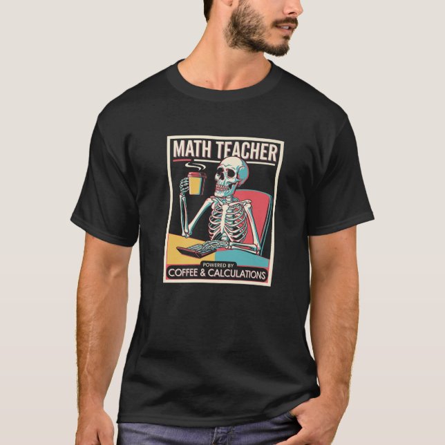 Camiseta Cálculos del café Esqueleto Math Café P (Anverso)