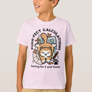 Camiseta Cálculos Perfectos – Diseño Divertido de Gato Mate