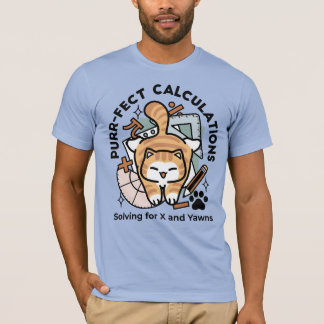 Camiseta Cálculos Perfectos – Diseño Divertido de Gato Mate