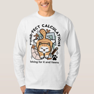 Camiseta Cálculos Perfectos – Diseño Divertido de Gato Mate