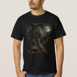 Camiseta Caldero de Noche de Bruja   Luna Embrujada, Murcié