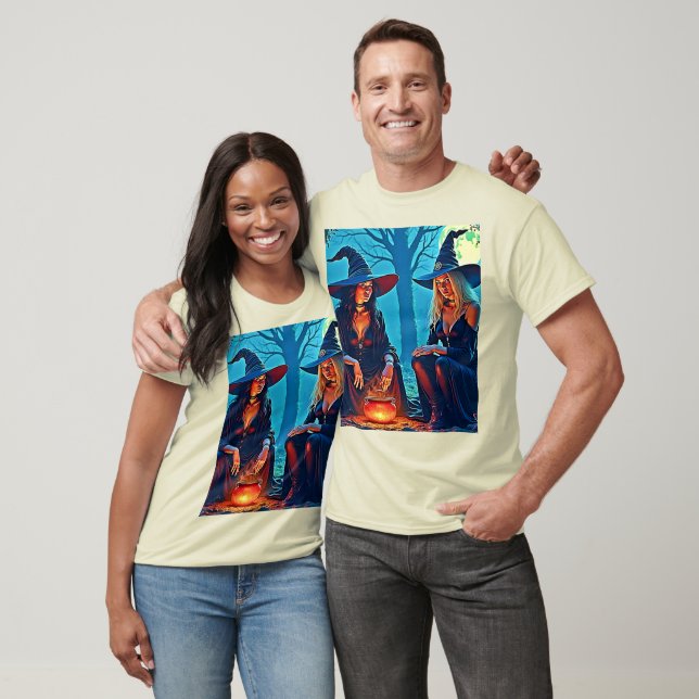 Camiseta Caldero Embrujado de Brujas Místicas (Unisexo)