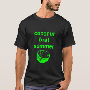 Camiseta Caldo de coco verano divertido neón fresco negro v