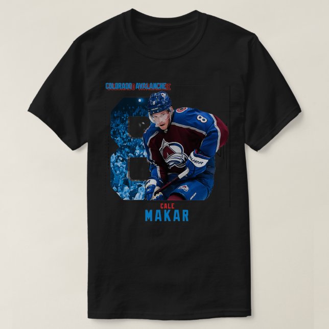 Camiseta Cale Makar Hockey sobre hielo Editar Avalanche (Diseño del anverso)