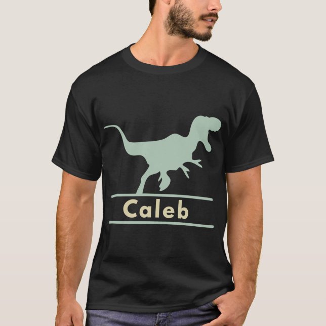 Camiseta Caleb Dinosaur T Rex Name (Anverso)