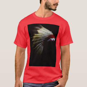 Camiseta Calefacción de plumas de bonnet de guerra