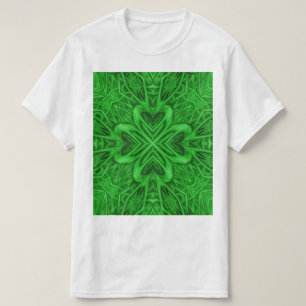 Camiseta Caleidoscopio céltico del fractal del verde del