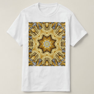 Camiseta Caleidoscopio del vintage de la plata del oro del