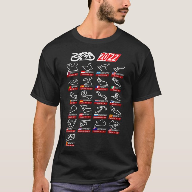 Camiseta Calendar season 2022 MotoGp circuits sport Essenti (Anverso)