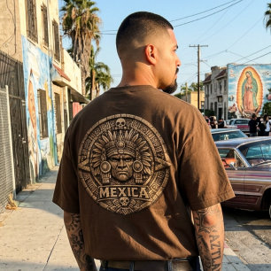 Camiseta Calendario Azteca - Golpe en la espalda