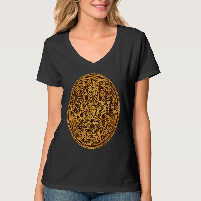 Camiseta Calendario azteca maya azteca México 1 (Anverso)