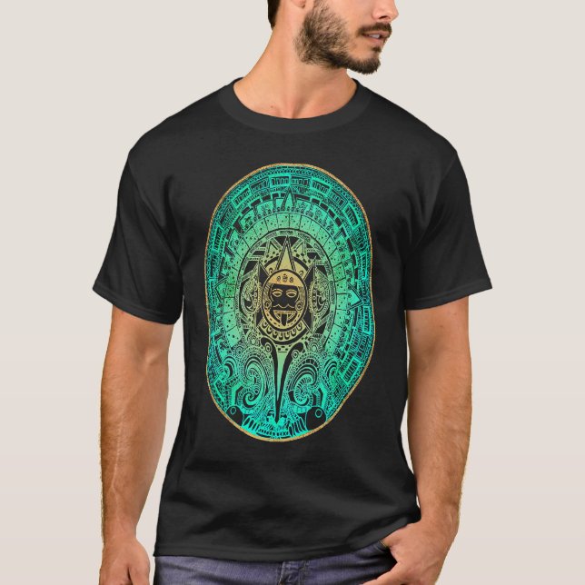 Camiseta Calendario Azteca Mayas Azteca México Historia 1 (Anverso)