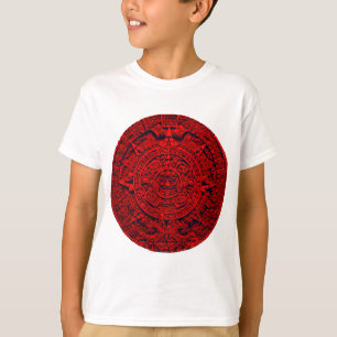 Camiseta Calendario azteca - rojo