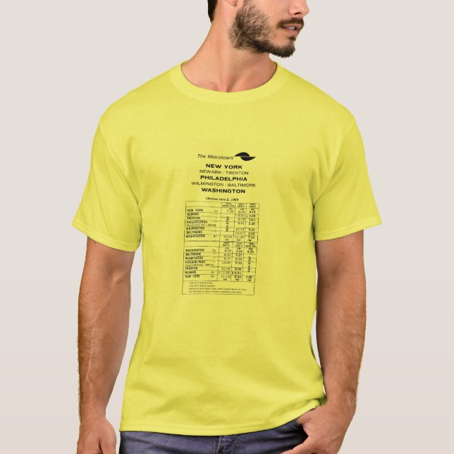Camiseta Calendario central de Metroliner del ferrocarril (Anverso)