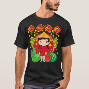 Camiseta Calendario Lunar Vietnamita de Tet 2022 Chuc Mung 