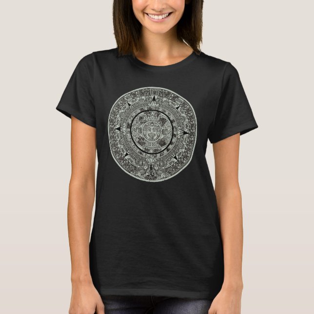 Camiseta Calendario maya 1 azteca mexicano de soles aztecos (Anverso)