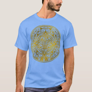 Camiseta Calendario maya inca azteca de oro