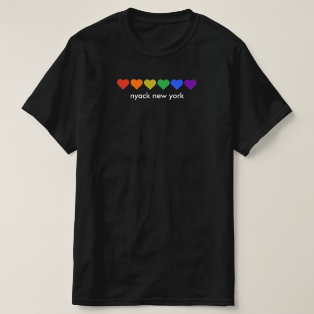 Camiseta Calentaciones del Orgullo Arcoiris de Nueva York (Diseño del anverso)