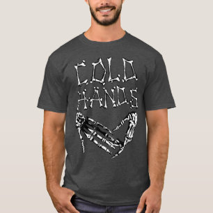 Camiseta Calentamiento De La Mano Fría Esbozo De La Mano Y