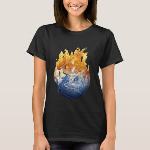 Camiseta Calentamiento global Cambio climático Rótulo de pe