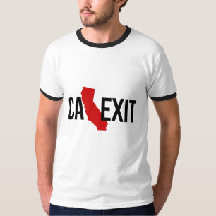 Camiseta Calexit - salida de California - rojo - -