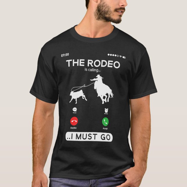 Camiseta Calf Roping Cowgirl Rodeo Is Calling  Breakaway Ro (Anverso)