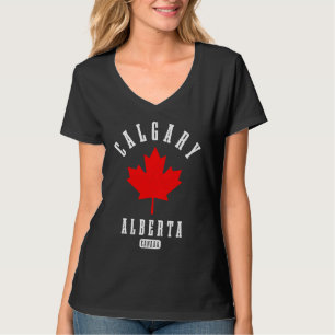 Camiseta Calgary Alberta Canadá Bandera canadiense vintage