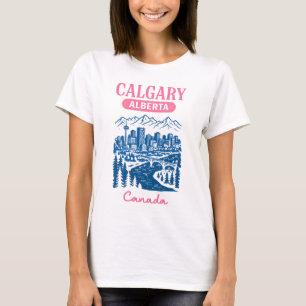 Camiseta Calgary Alberta Canadá Ciudad Pastel Monada