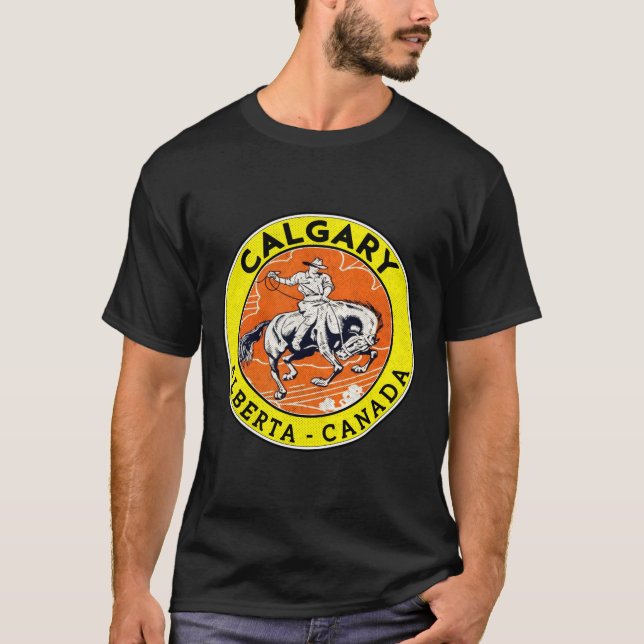 Camiseta Calgary Alberta Canadá Cowboy Caballo Stampede Rod (Anverso)