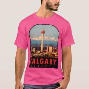 Camiseta Calgary Alberta Canada Vintage Travel Deca Baseba