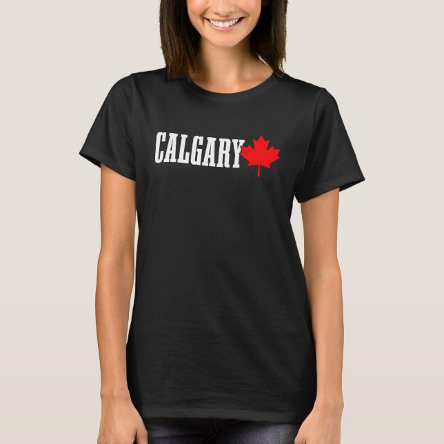 Camiseta Calgary Alberta Maple Leaf Canada Canadian Flag Pr (Anverso)